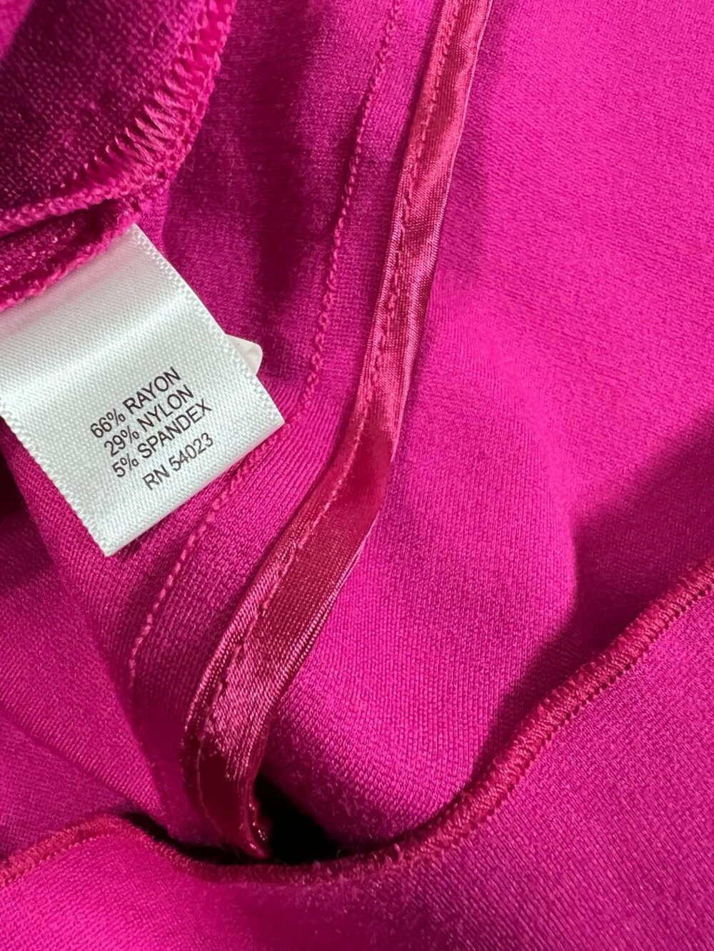 Banana Republic Fuchsia Sheath Work Party Dress Size 12 Back Zip Long Sleeve - Picture 8 of 12